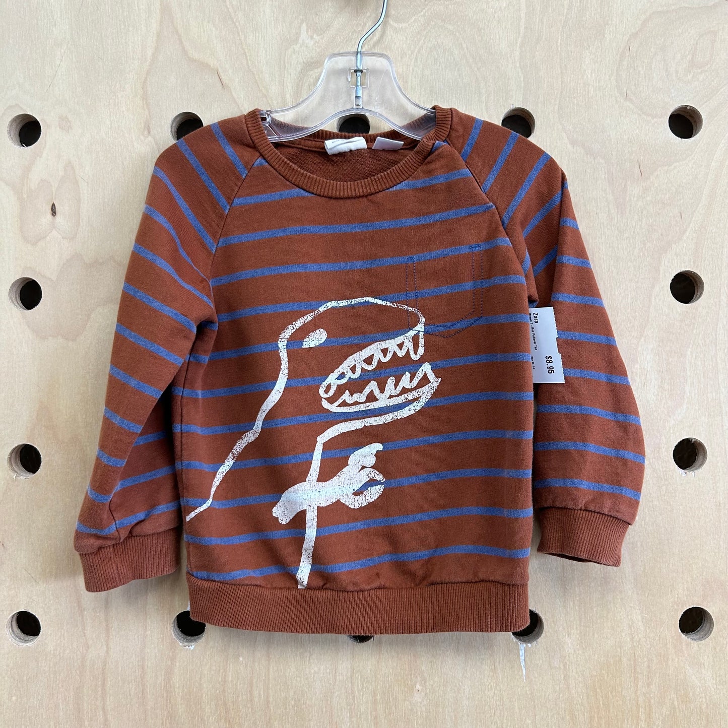 Brown T-Rex Pullover Top
