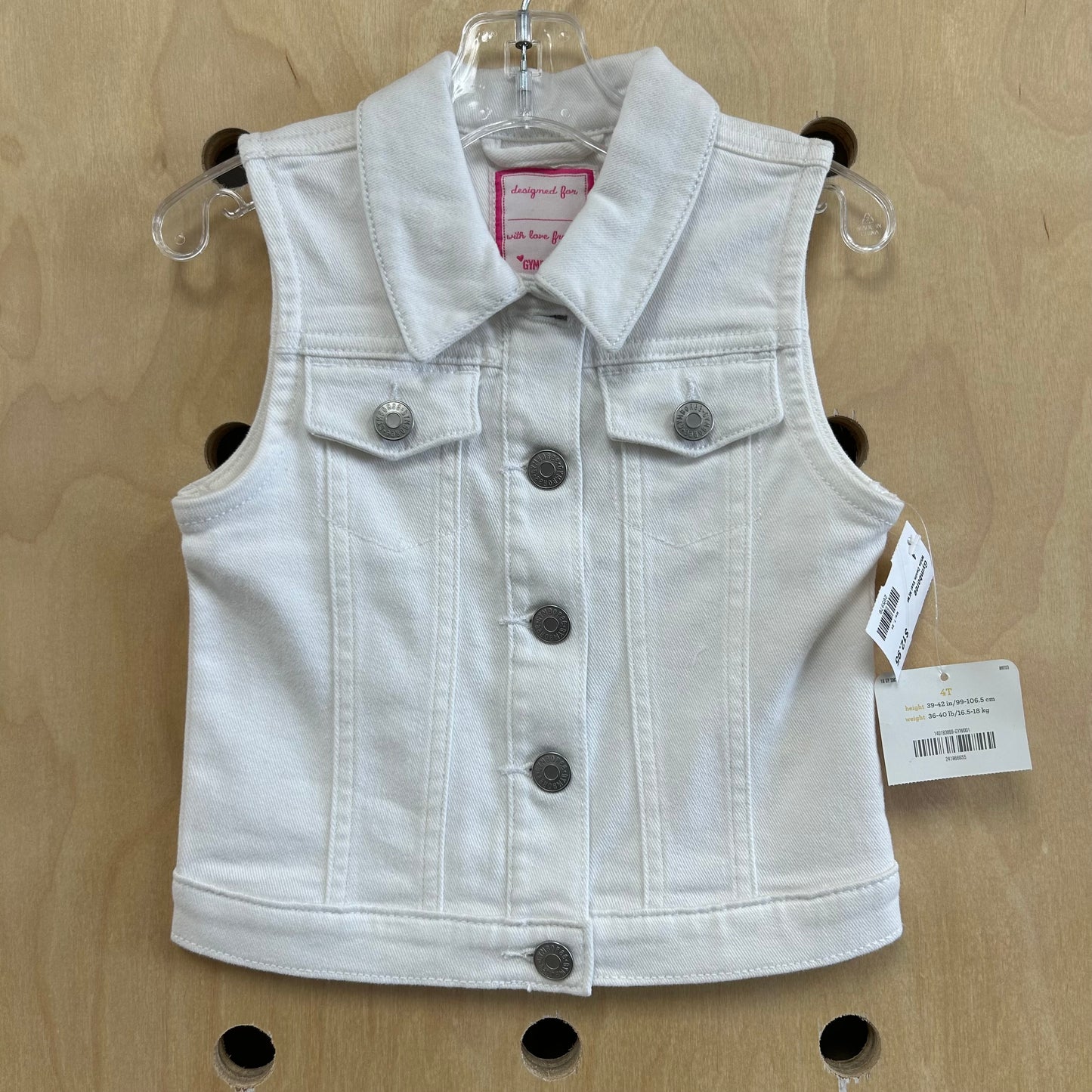 White Denim Vest NEW!