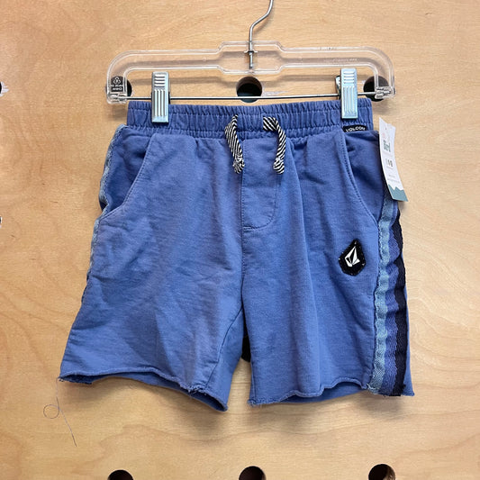 Blue Drawstring Patch Shorts