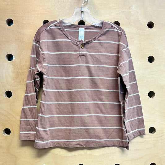 Organic Brown/White Striped LS
