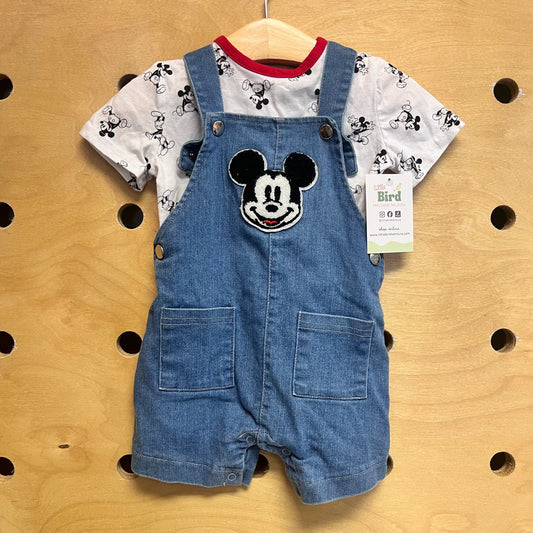 Mickey Tee/Overalls Set