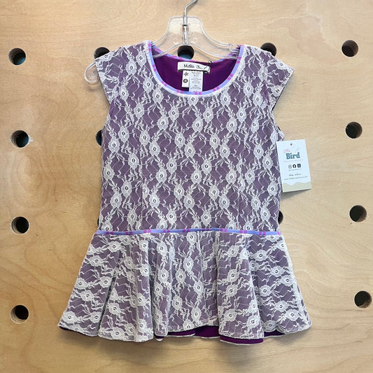 Cream Lace/Violet Top NEW!
