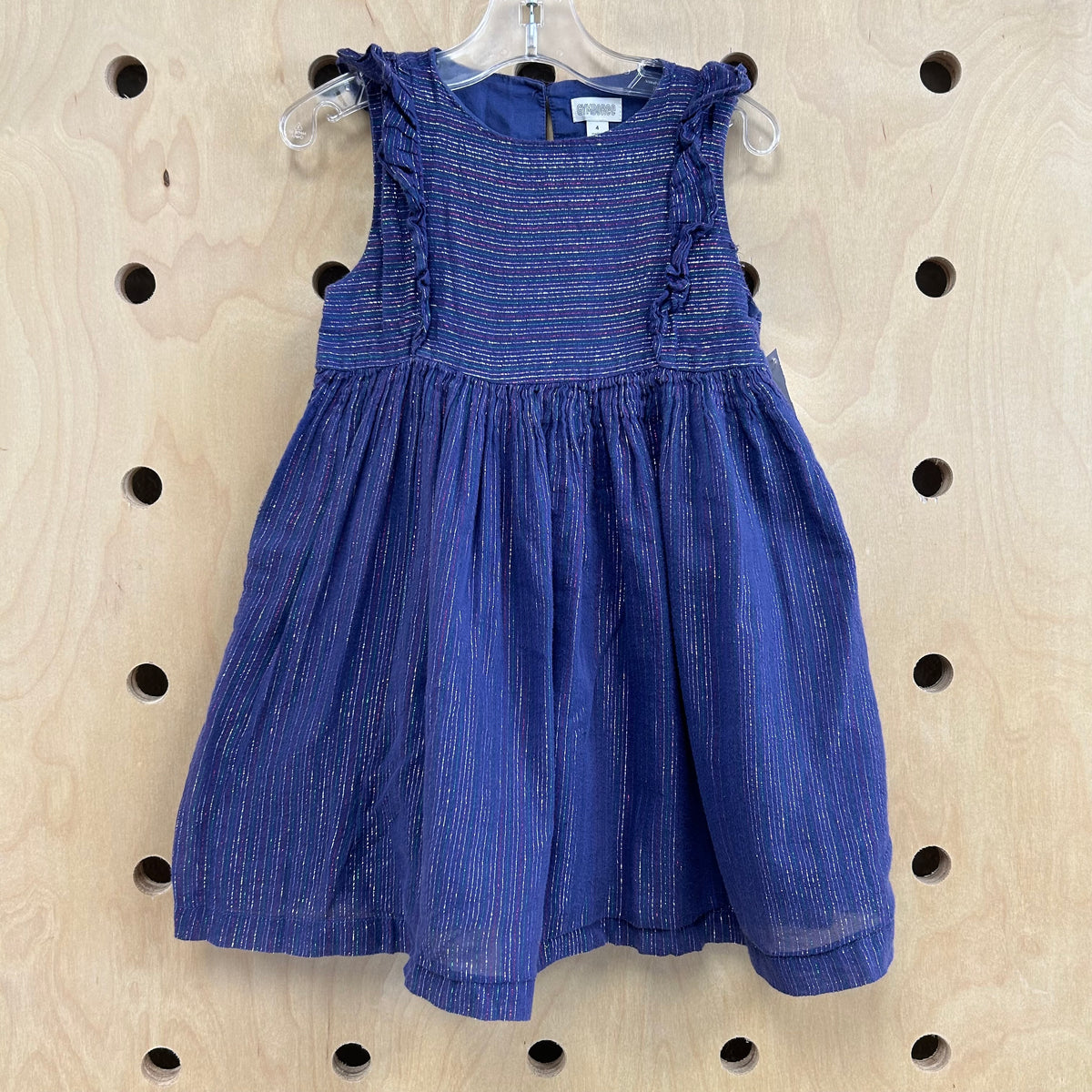 Blue Metallic Thread Dress