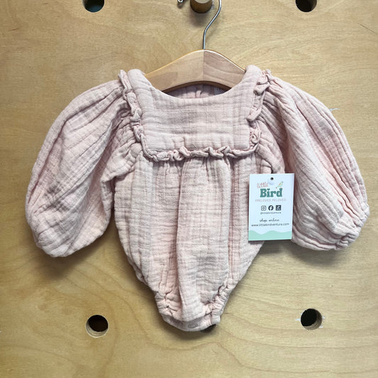 Pink Gauze Romper