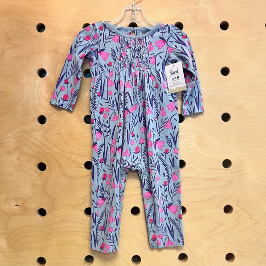 Blue Floral Romper