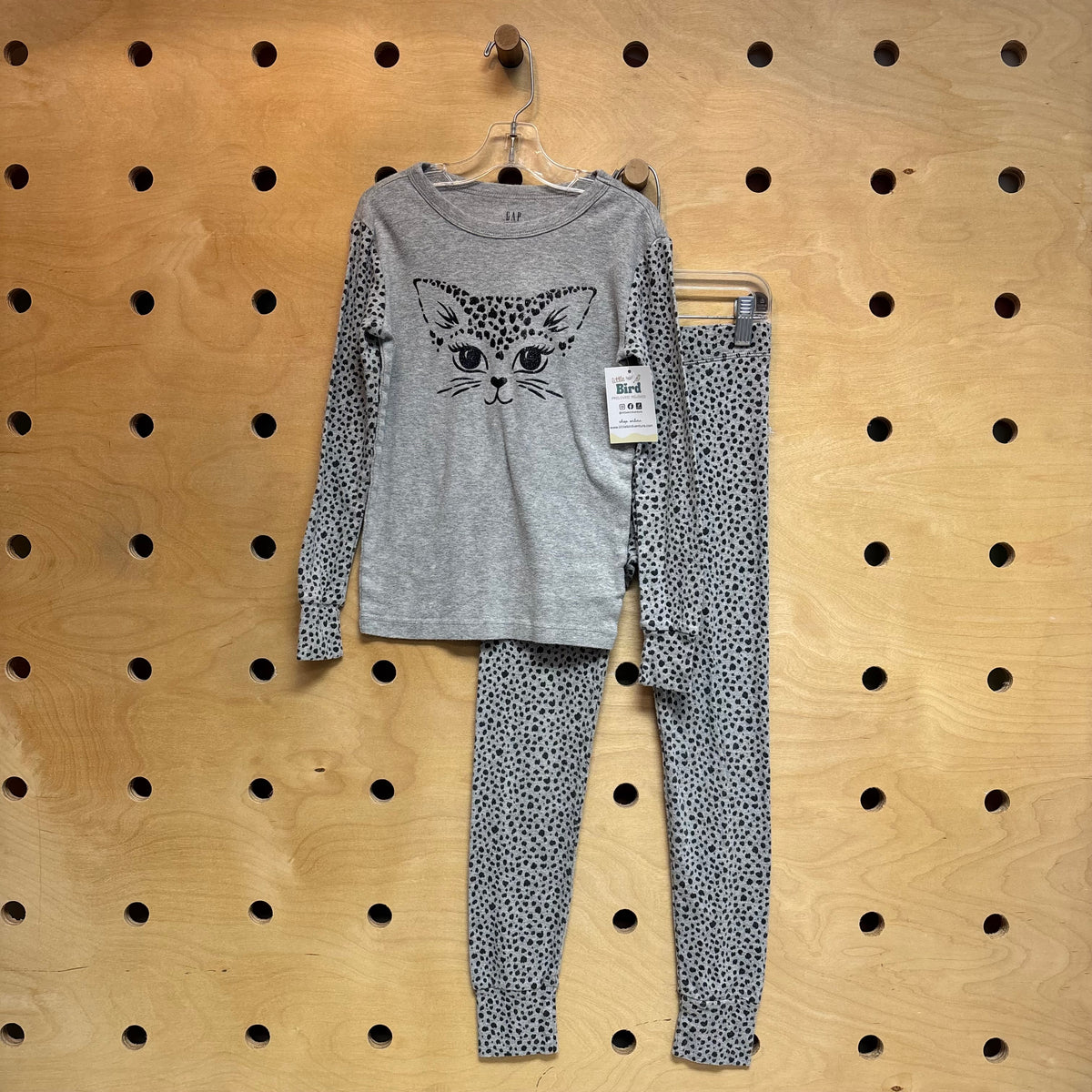 Grey Sparkle Cat Pajamas
