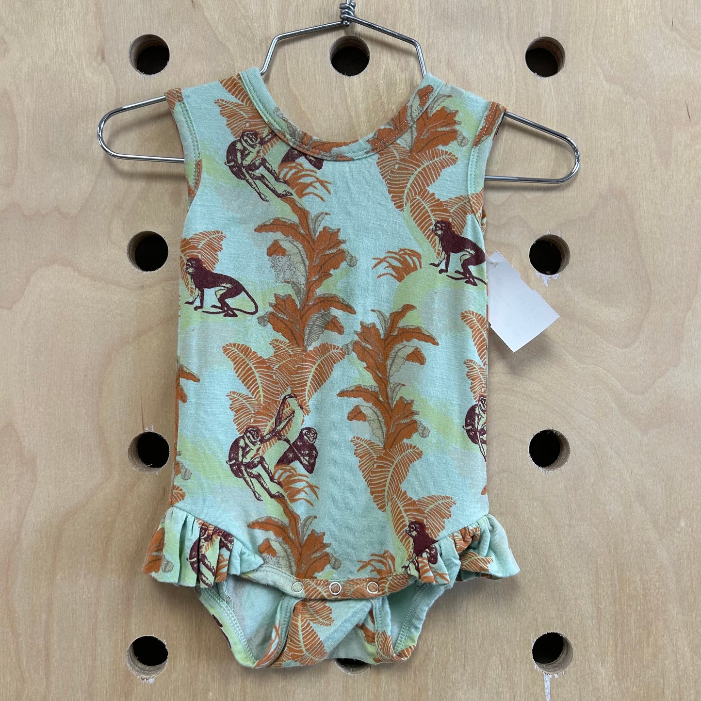 Blue Monkey Bubble Romper