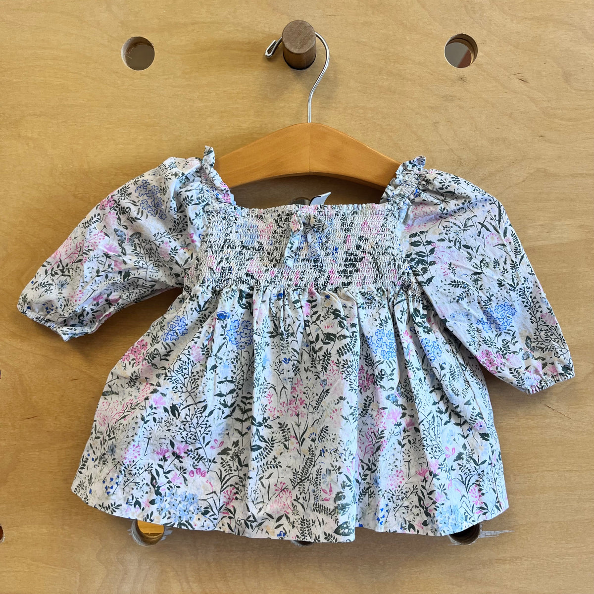 White Floral Smocked Outfit