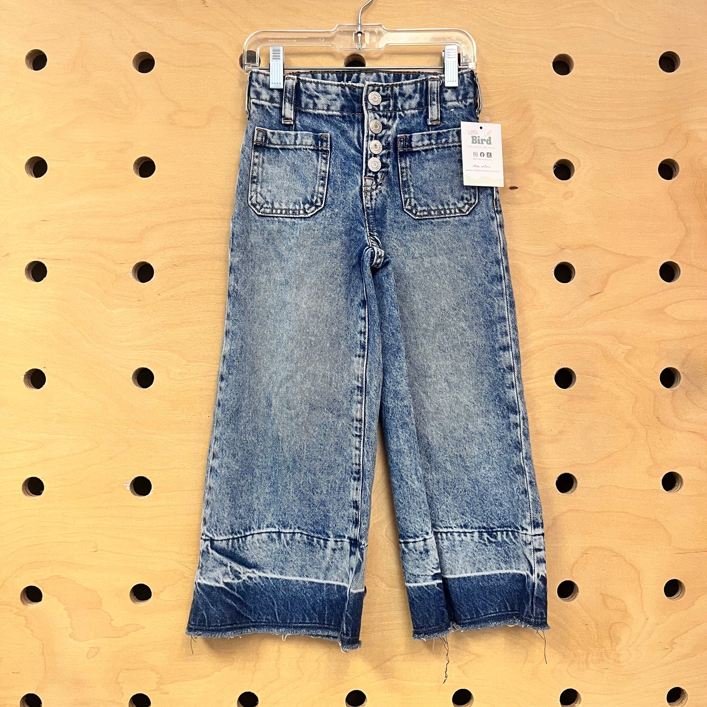 Two-Toned Wash Wide Leg Denim