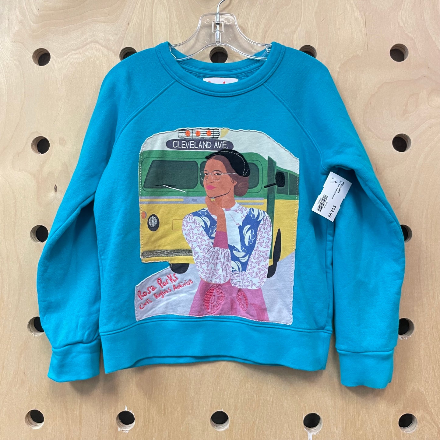 Teal Rosa Parks Crewneck
