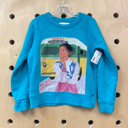 Teal Rosa Parks Crewneck