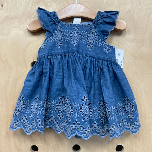 Blue Eyelet Dress
