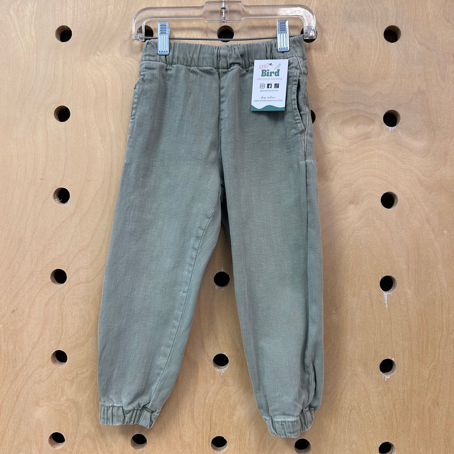 Green Denim Joggers