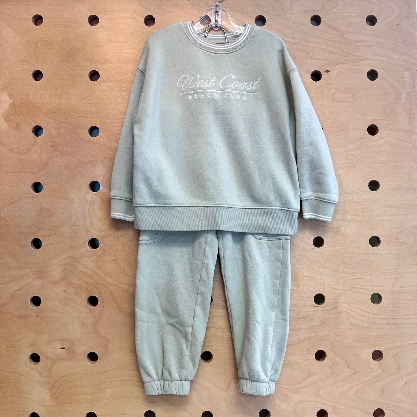 Mint 'West Coast' Embroidered Outfit