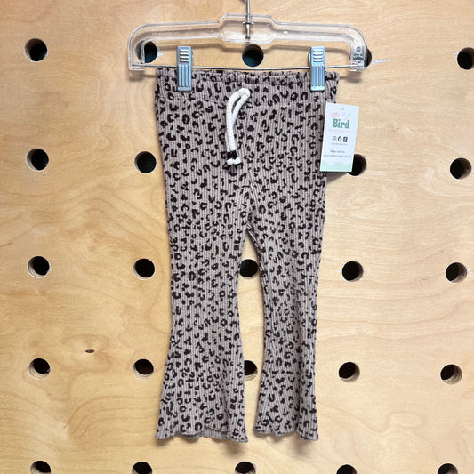 Greige Ribbed Animal Print Leggings