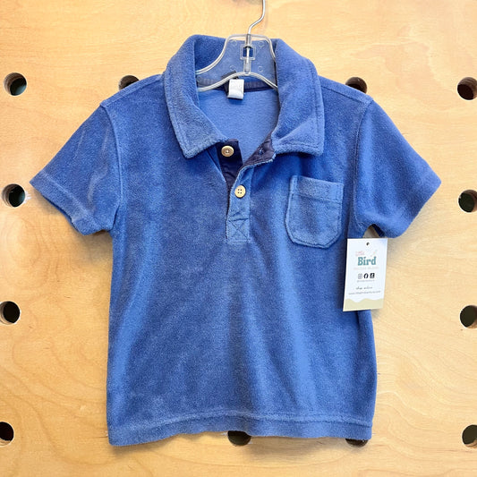 Blue Pocket Terry Polo