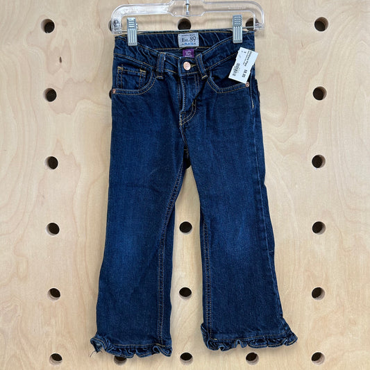 Denim Ruffle Flare Jeans