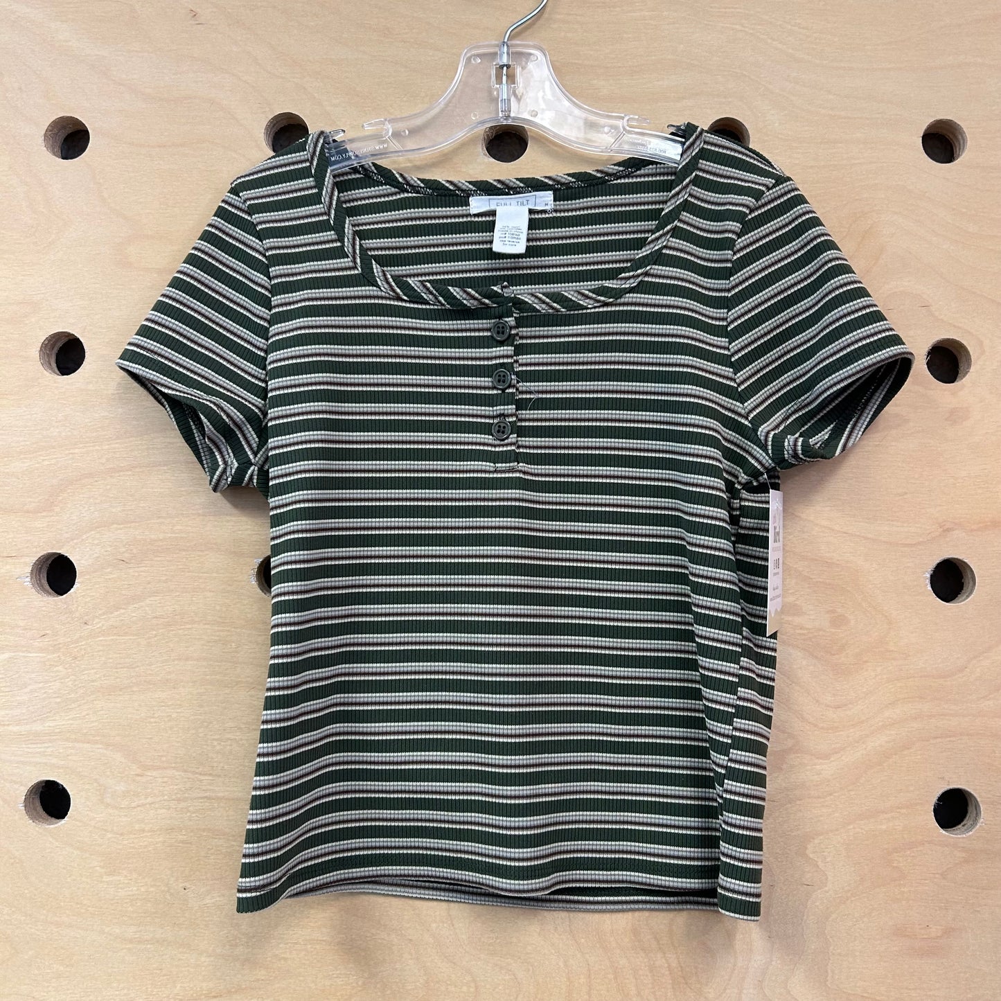 Green Ribbed Top