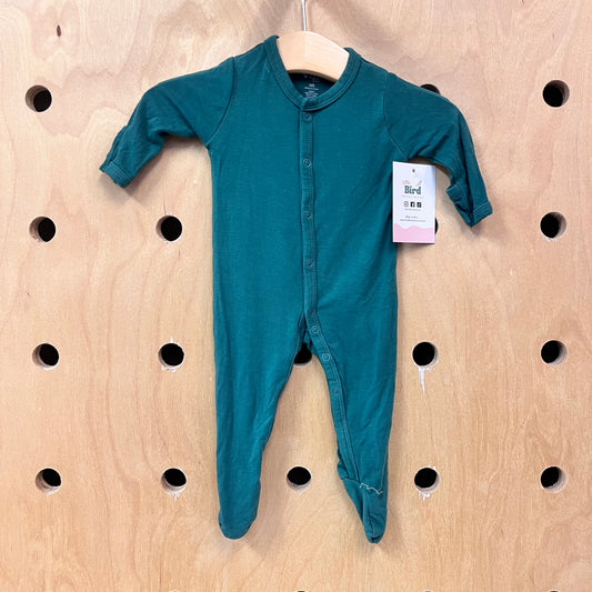 Green Bamboo Snap Footies