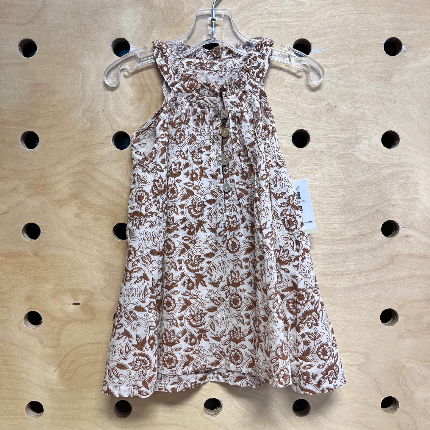 Brown/Cream Paisley Dress