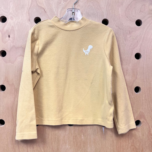 Yellow Dino Logo LS Tee
