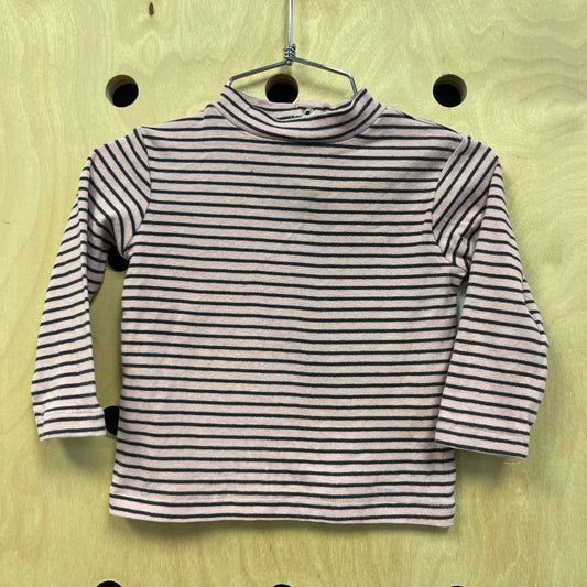 Pink & Grey Mock Turtle Neck