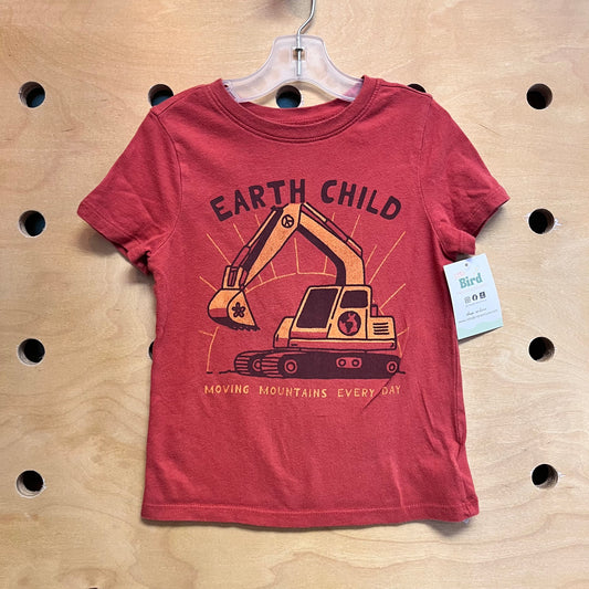 Orange 'Earth Child' Tractor Tee