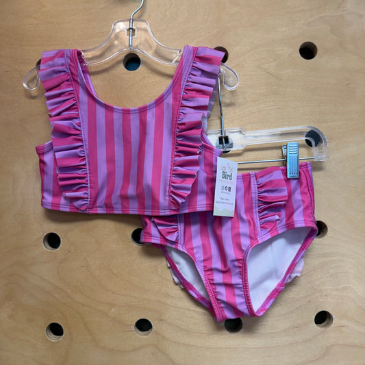 Pink/Purple Striped 2pc Swimsuit