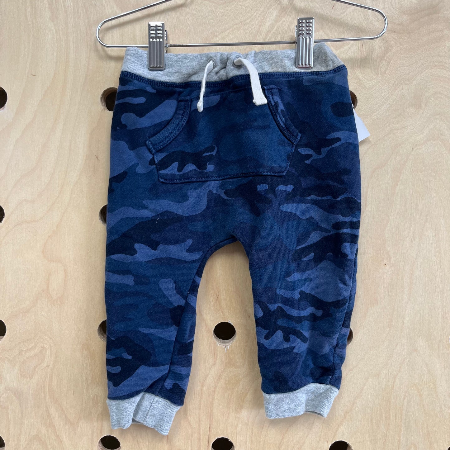Blue Camo Elastic Waist Pants
