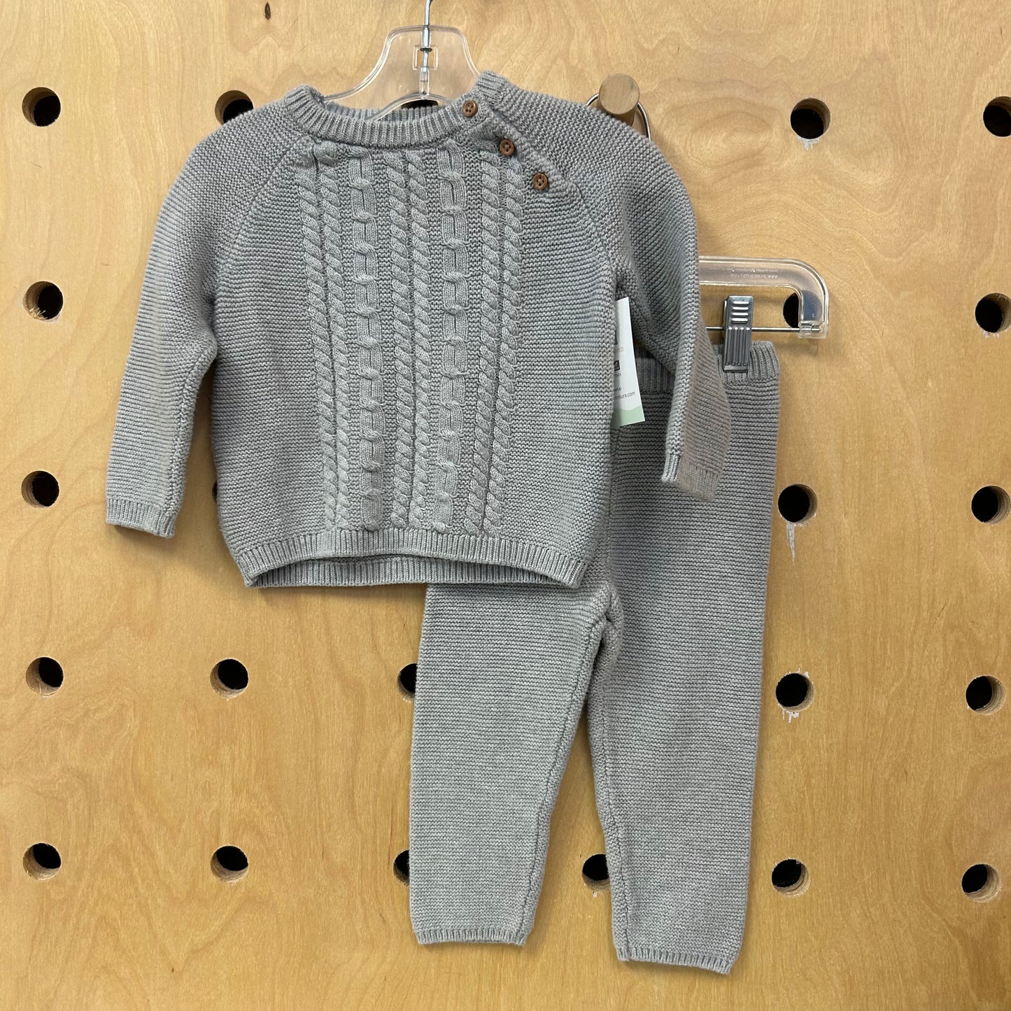 Organic Grey Knit Outfit