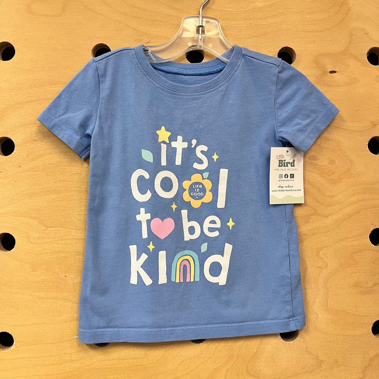 Blue 'Cool To Be Kind' Cotton Tee