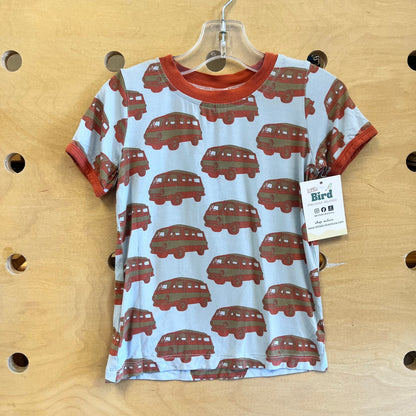 Aqua/Orange Bamboo VW Bus Tee