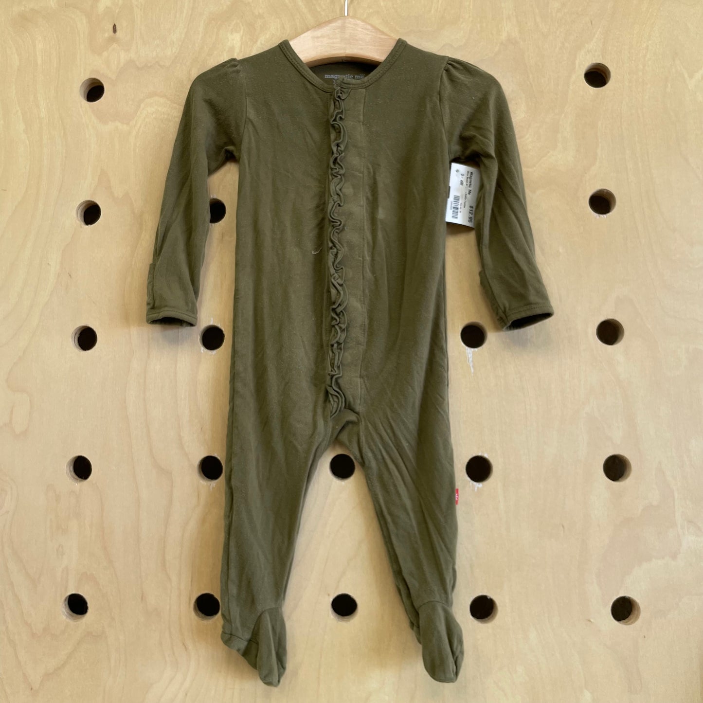 Olive Modal Magnetic Ruffle Footies
