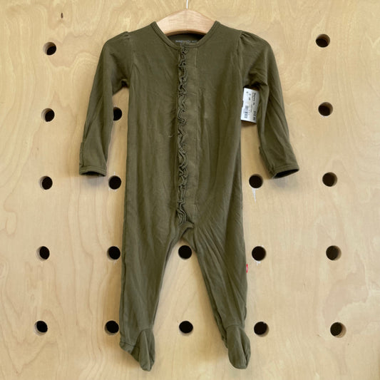 Olive Modal Magnetic Ruffle Footies