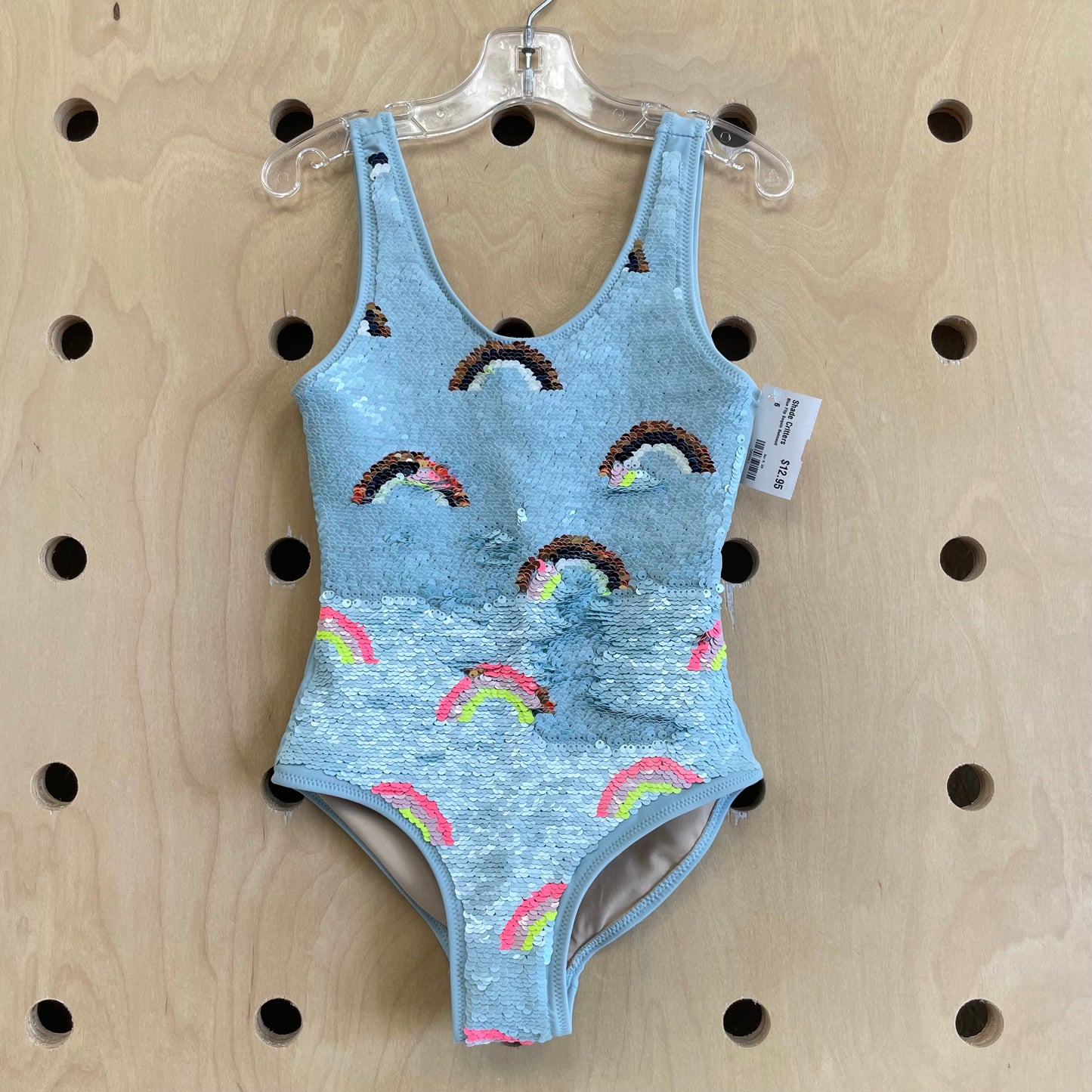Blue Flip Sequin Swimsuit