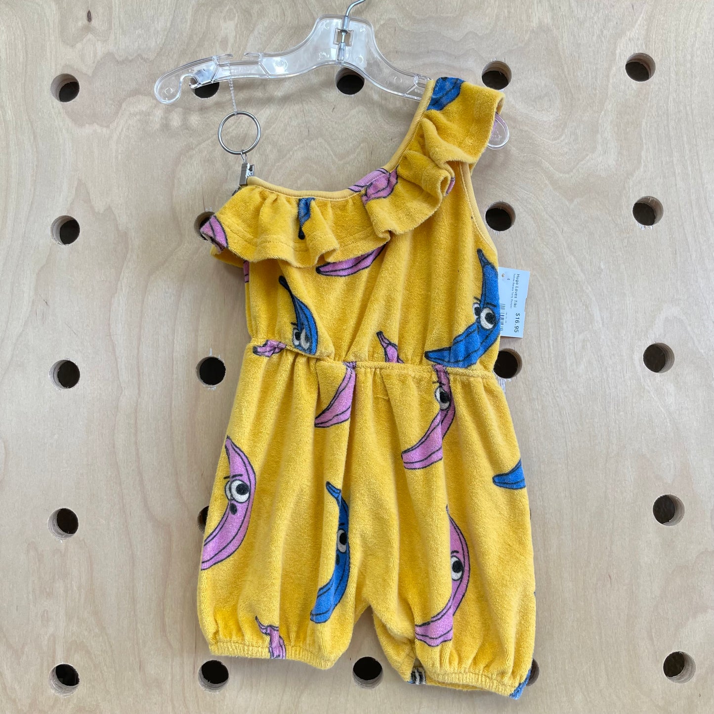 Yellow Banana Terry Romper