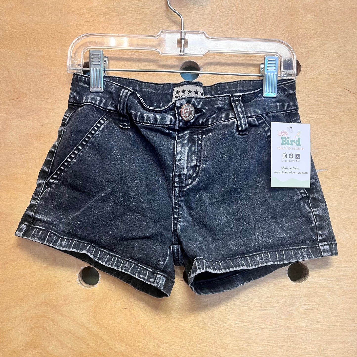 Black Soft Denim Shorts