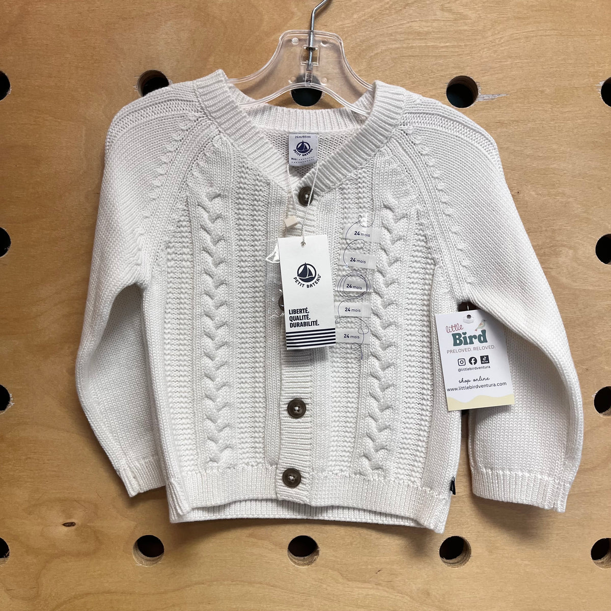 White Cable Knit Sweater NEW!