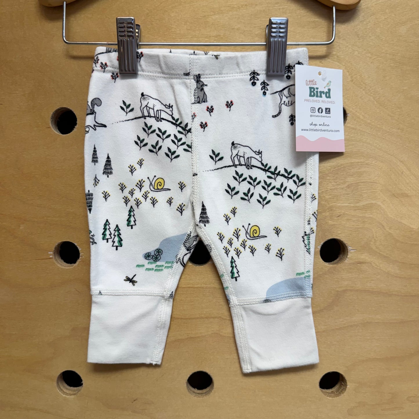 Organic White Lamb/Snails Soft Pants