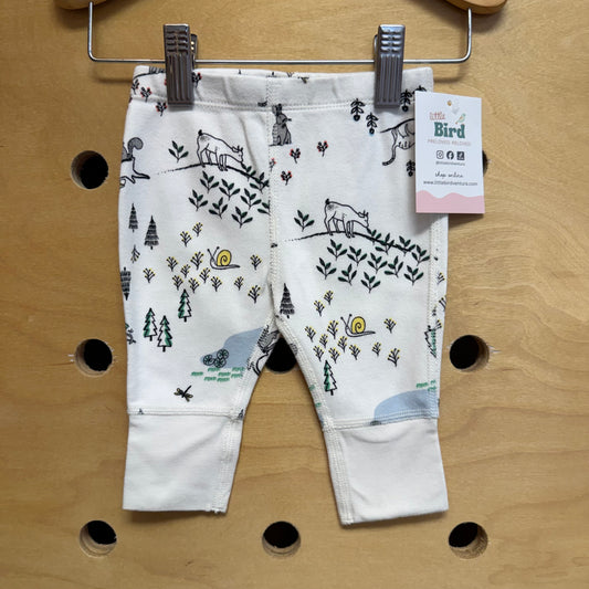 Organic White Lamb/Snails Soft Pants