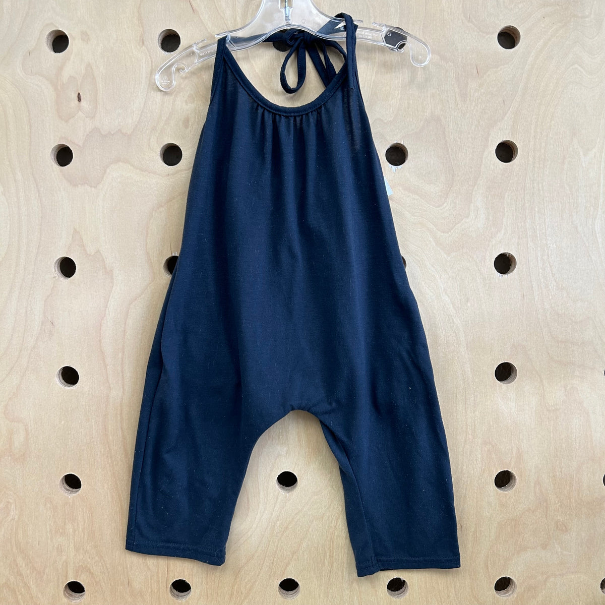Black Halter Harem Romper