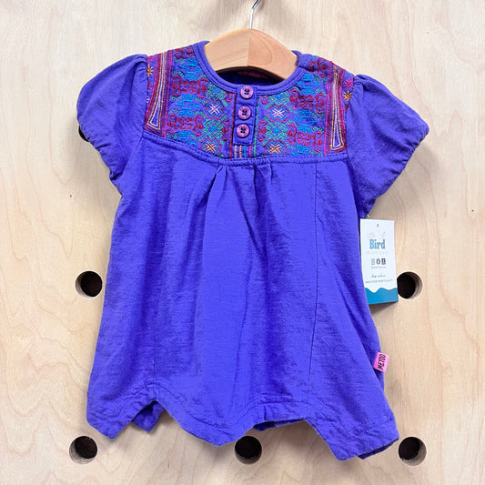 Purple/Colorful Embroidery Y2K Tunic