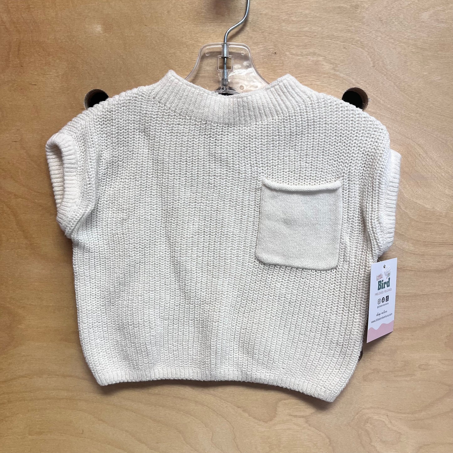 Cream Mock Turtleneck Sweater Top