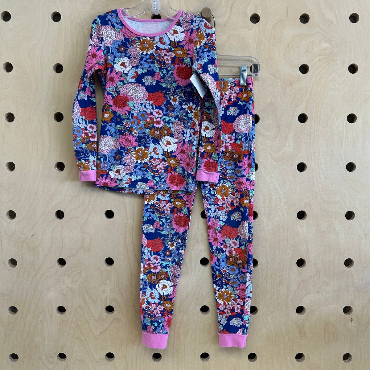 Pink+Blue Floral Pajamas