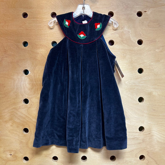 Coming Thing Blue Velour Dress