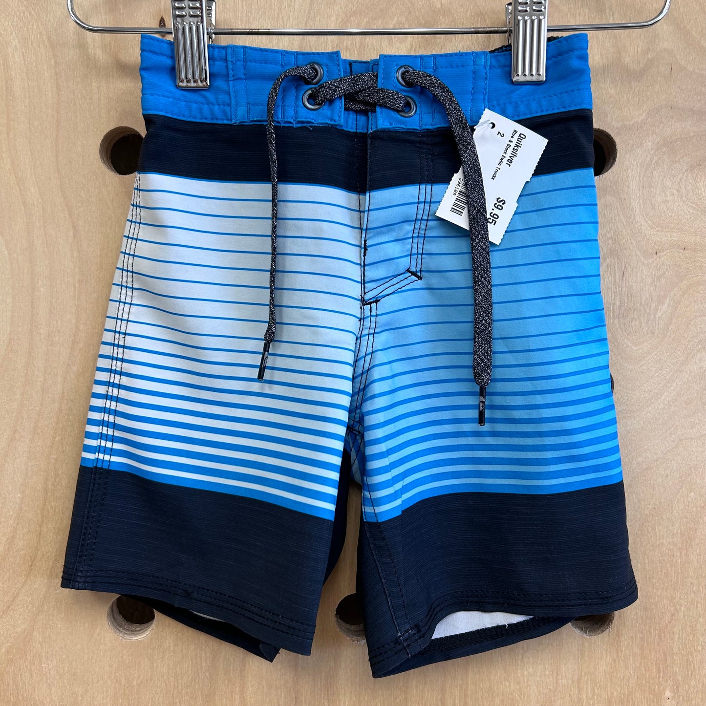 Blue & Black Swim Trunks