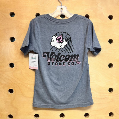 Blue/Pink Logo Waves Tee