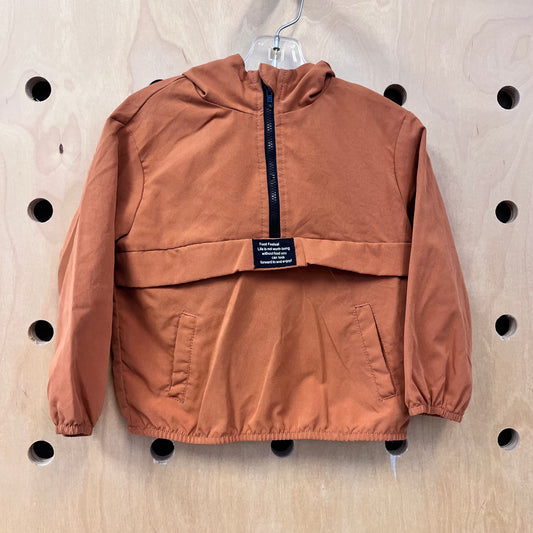 Burnt Orange Half Zip Hoodie