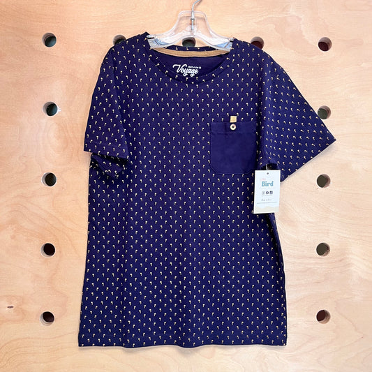 Navy/Tan Palms Tee