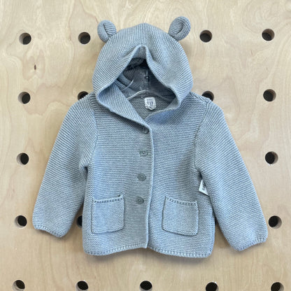Grey Knit Bear Ears Outfit